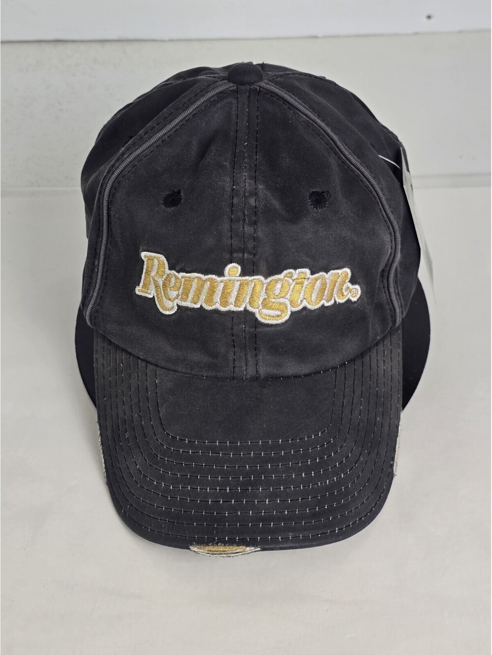 Remington Arms Hat Cap Gun Firearms Ammo Hunting Strapback Distressed Gray NWT